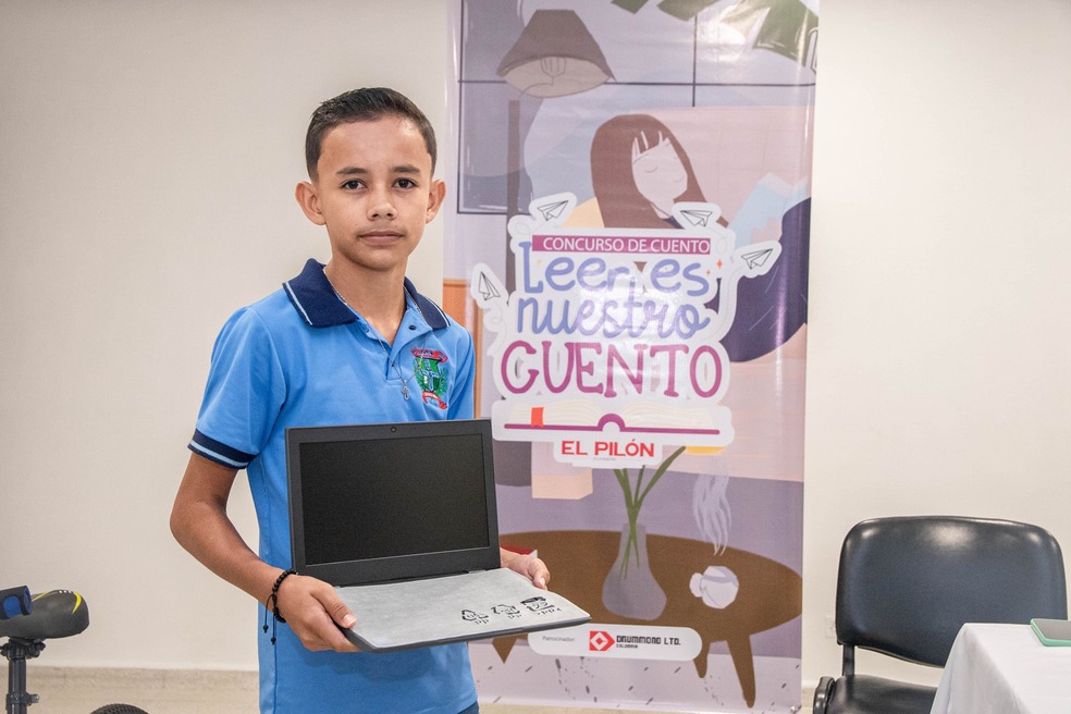 Jhoan Camilo Granados Carrillo, escritor del cuento Ensueño de Paz. Foto: Jesús Ochoa.