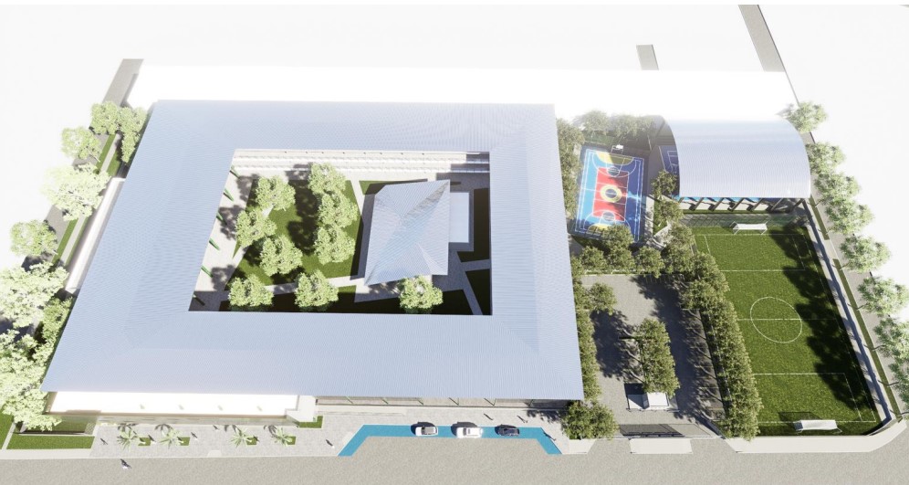 Planos de cómo quedaría el Colegio José Eugenio Martínez de Valledupar. 
