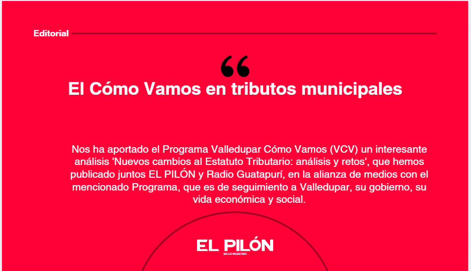 El Cómo Vamos en tributos municipales