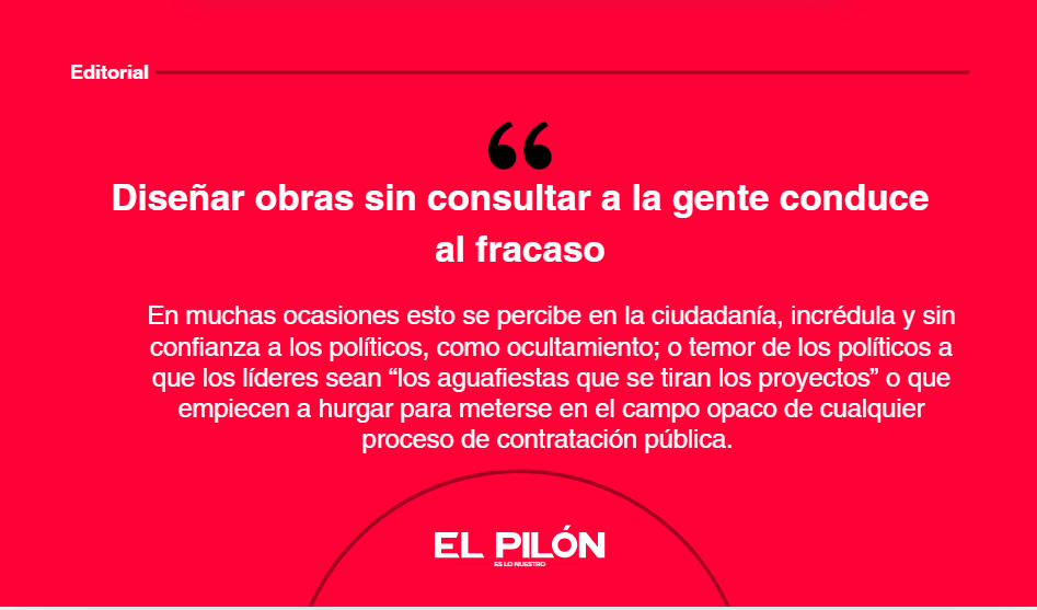 Diseñar obras sin consultar a la gente conduce al fracaso