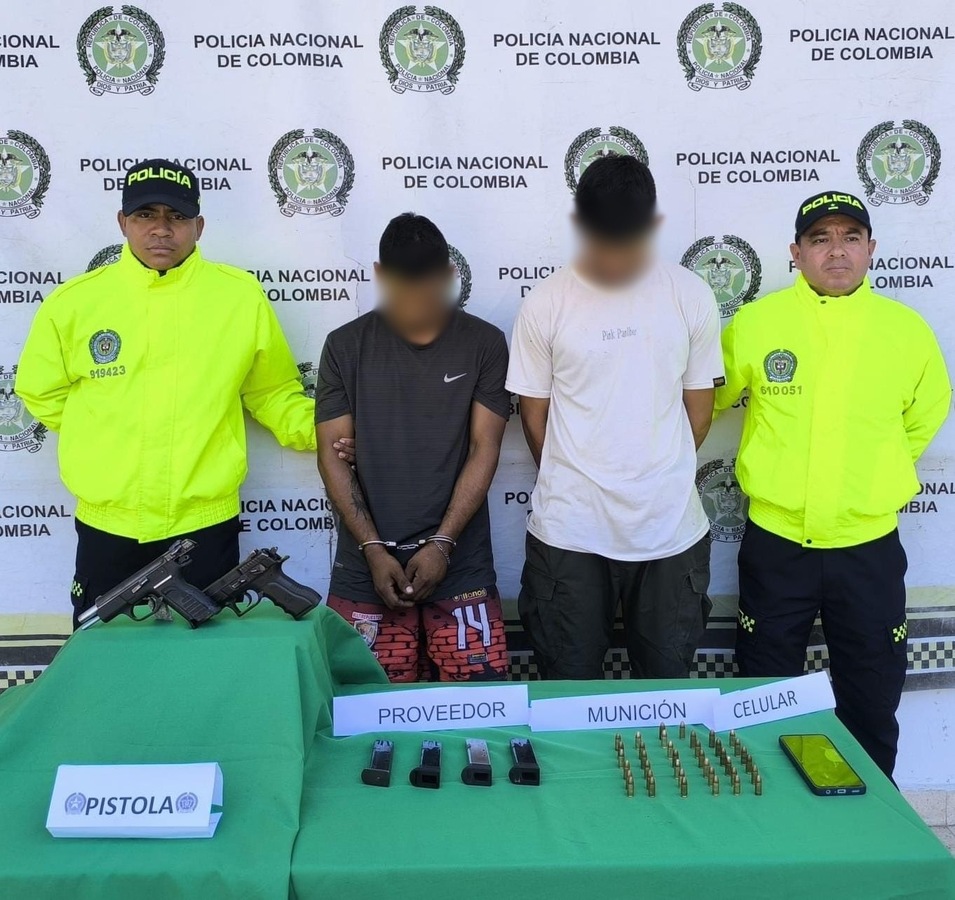 PIE DE FOTO: Los capturados deberán responder por los delitos a los que están vinculados. Foto: Policía Cesar