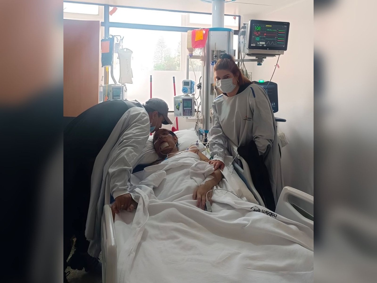 Se conocen imágenes de Miguel Ángel Díaz en UCI: Su hermano Rafael Santos lo visitó