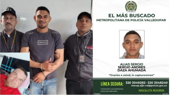 Cayó alias Sergio, uno de los más buscados en Valledupar: este es el homicidio detrás de su captura