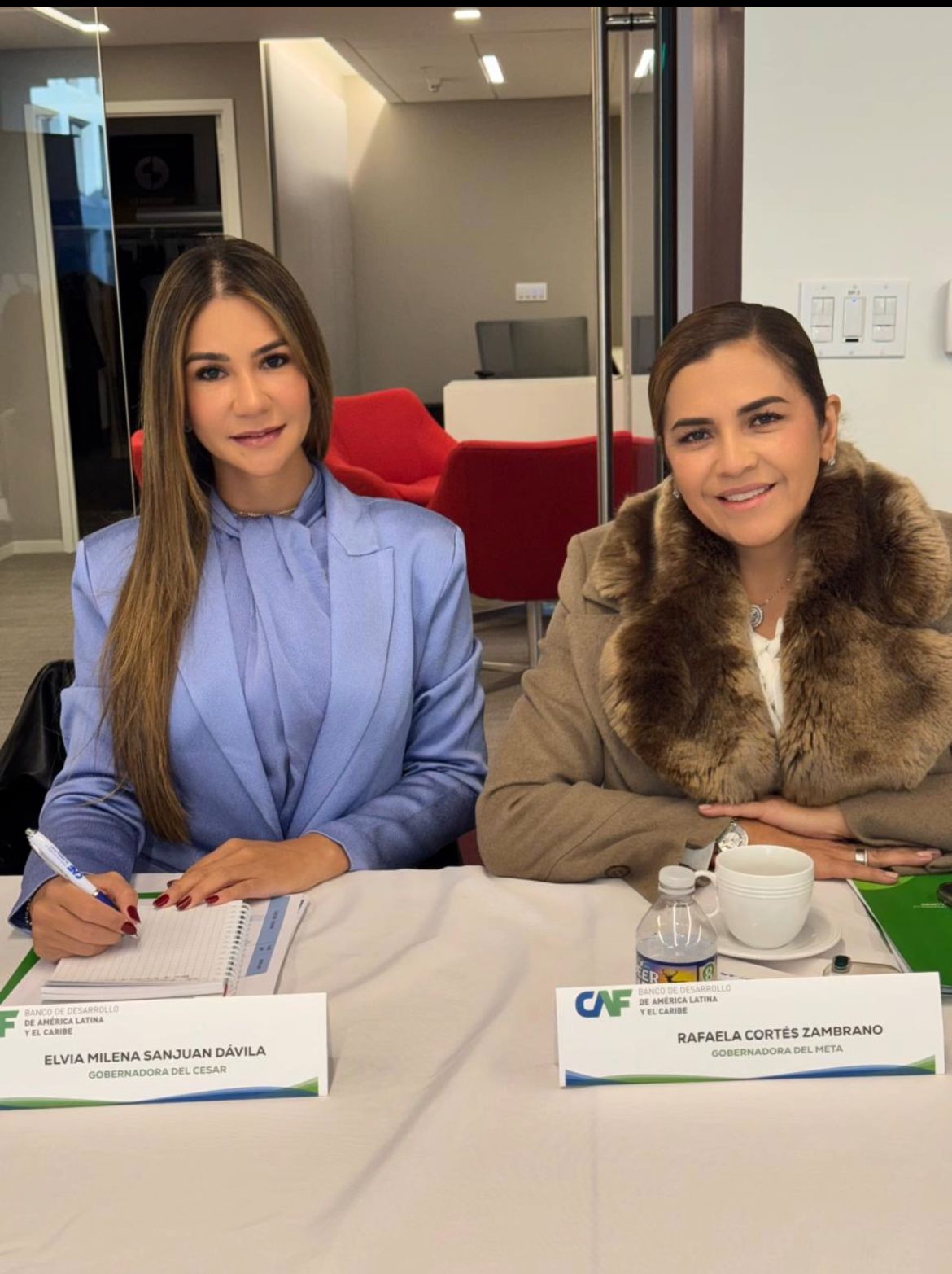 Gobernadora del Cesar, Elvia Milena Sanjuán, en Estados Unidos.