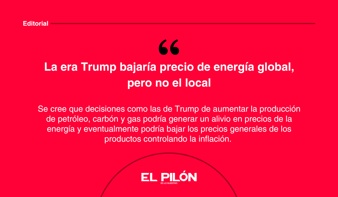 La era Trump bajaría precio de energía global, pero no el local