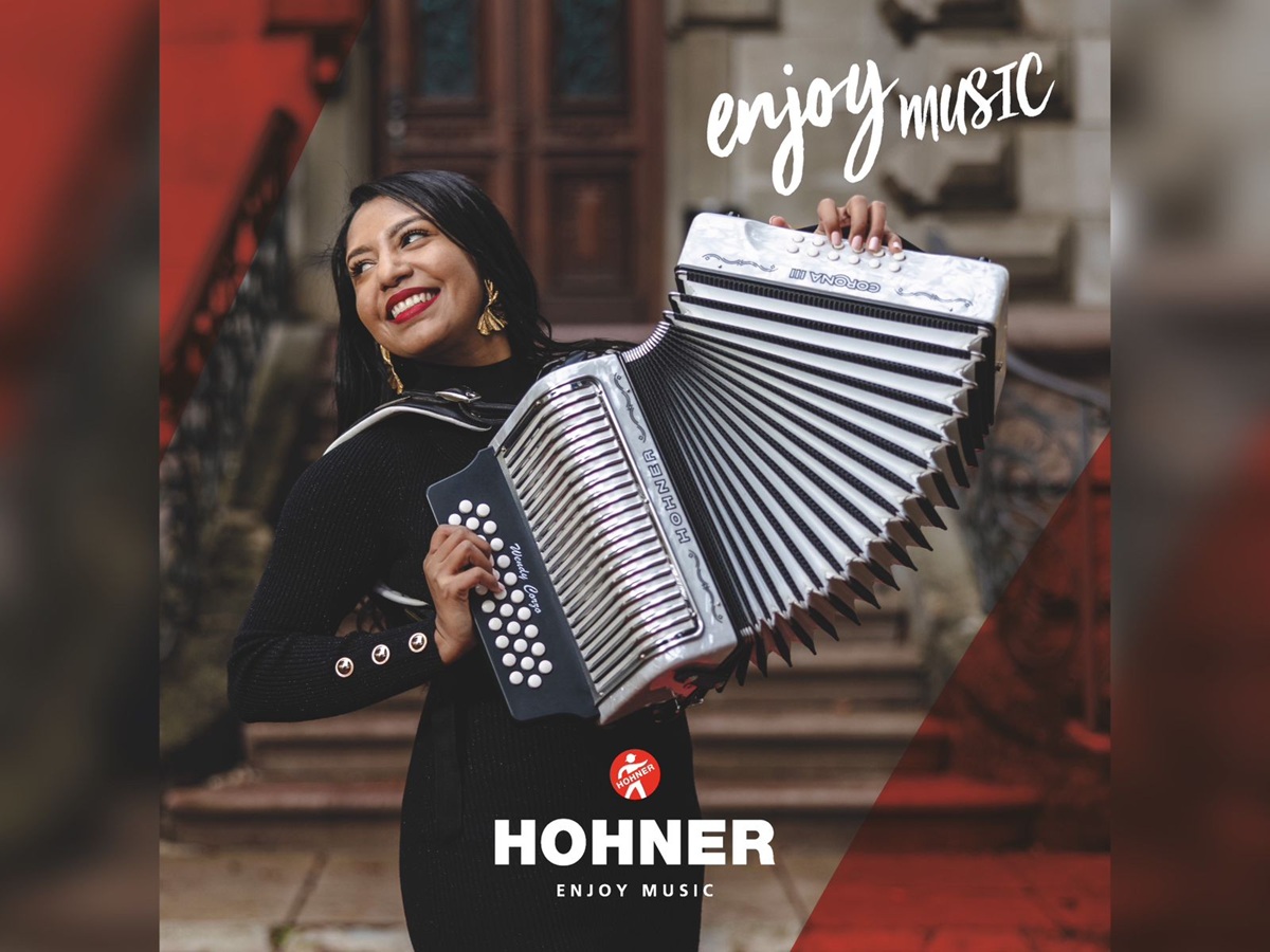 Reina vallenata Wendy Corzo es imagen oficial de la compañía de acordeones Hohner