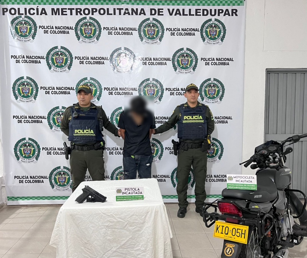 Persecución policial en Valledupar termina con captura de presunto delincuente