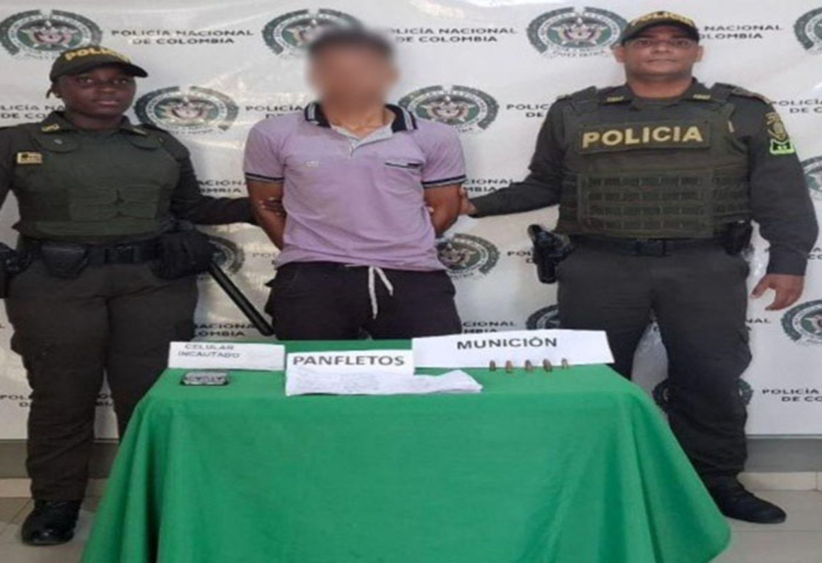 Capturan en Bosconia a hombre con municiones y material alusivo al EGC