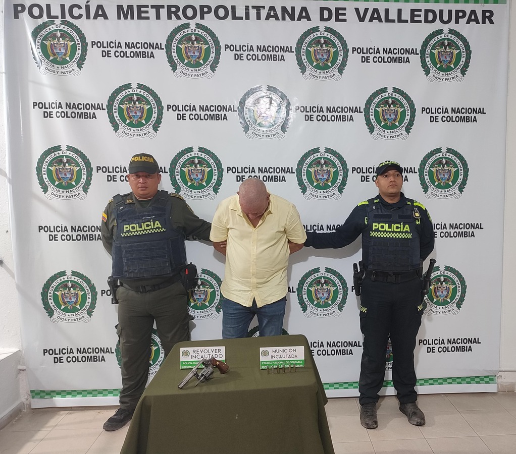 Capturado en medio de una riña en Valledupar: portaba un revólver calibre 38