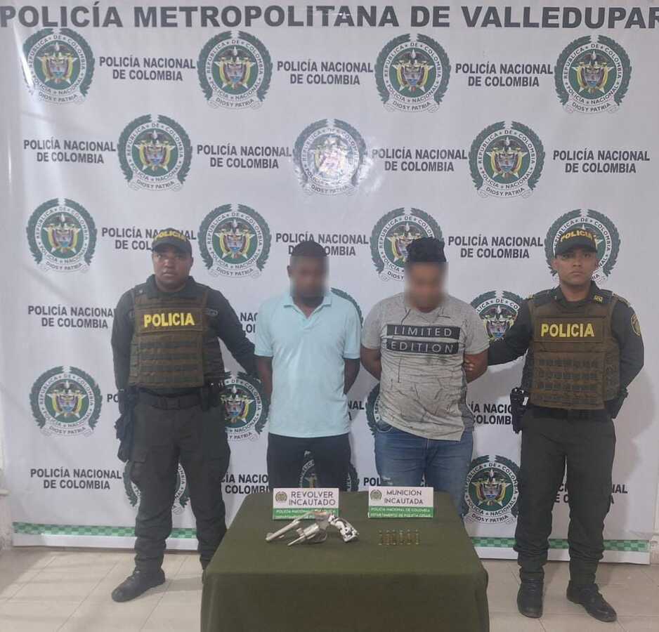 Capturados en Patillal por porte ilegal de armas de fuego