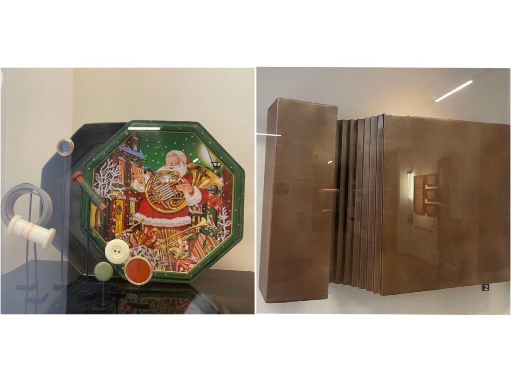 En el Museo las Huellas del Maestro hay una escultura alusiva a los acordeones que fabricaba ‘Cocha’ Molina cuando era un niño.  FOTO: CORTESÍA. 
