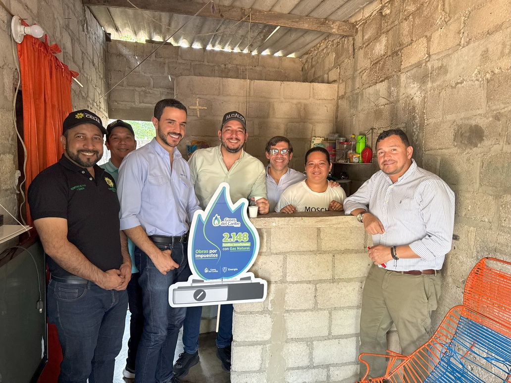 Gases del Caribe instaló gas natural en 2.148 viviendas de Bosconia y El Copey