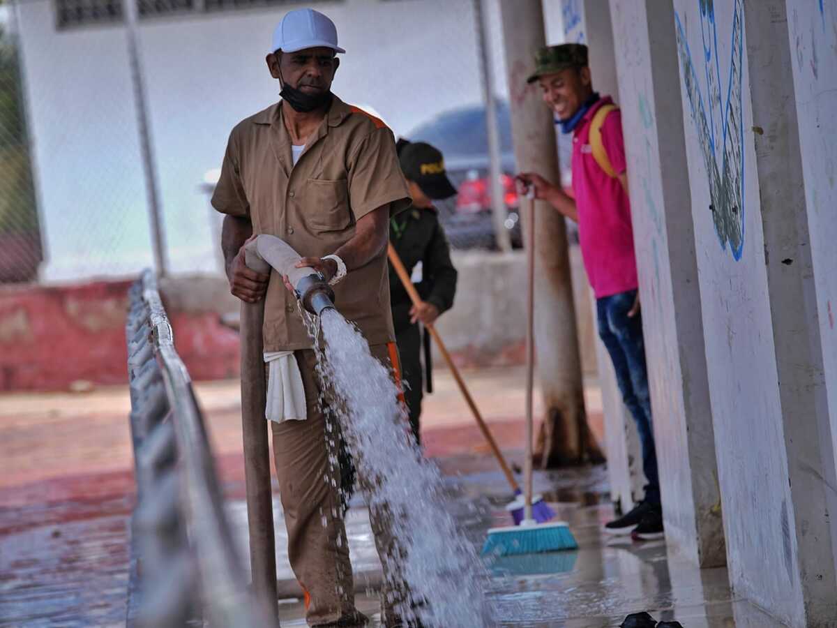 Internos de la Cárcel Judicial realizaron jornada de limpieza y ornato en Valledupar