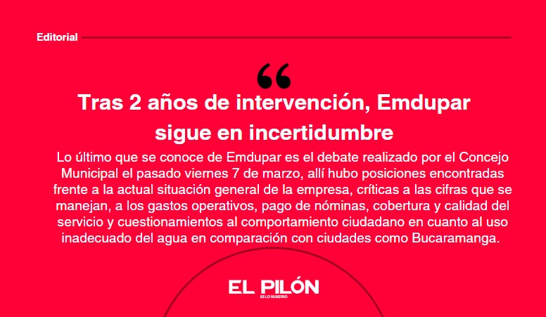 Tras 2 años de intervención, Emdupar sigue en incertidumbre