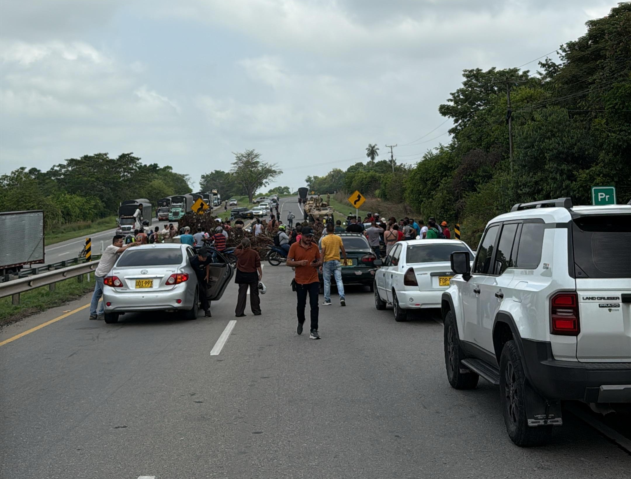 Este jueves fue habilitada la vía en Pailitas, Cesar, tras varias horas de bloqueos.