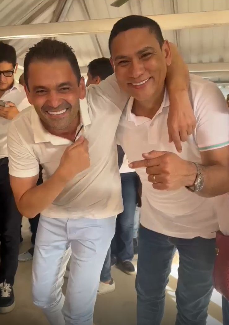 Representante Ape Cuello y el senador Didier Lobo.