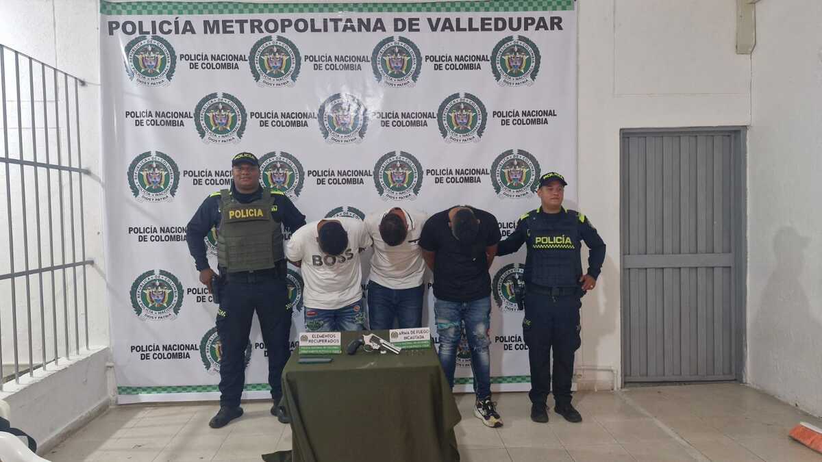 Capturan a tres hombres por robo de oro y iPhone a comerciante en Valledupar