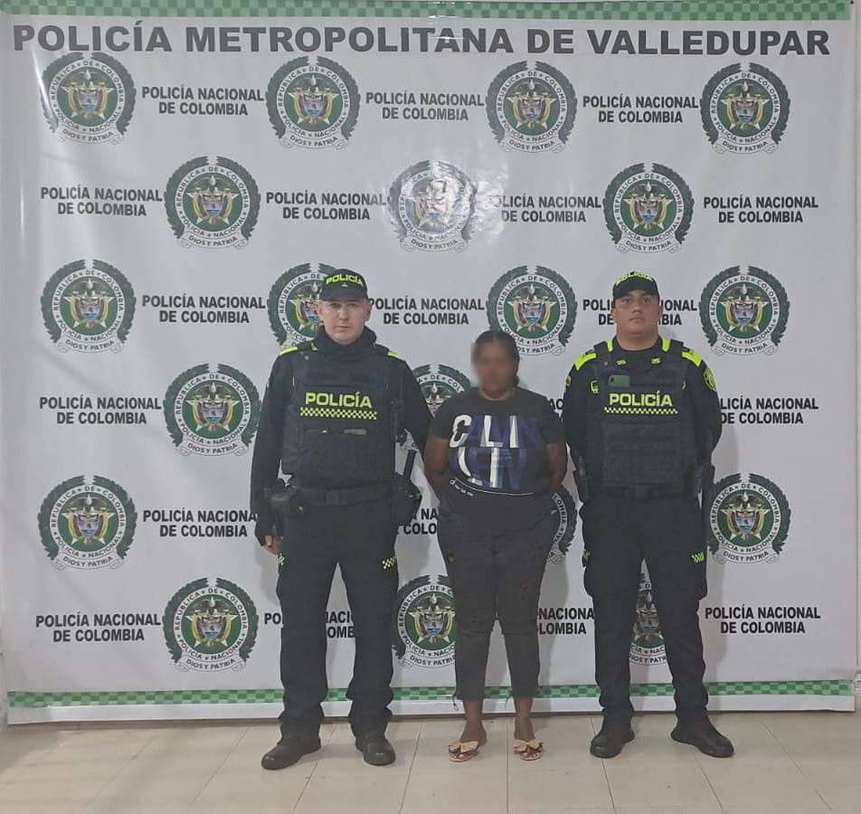 Mujer capturada en Valledupar por condena pendiente por concierto para delinquir