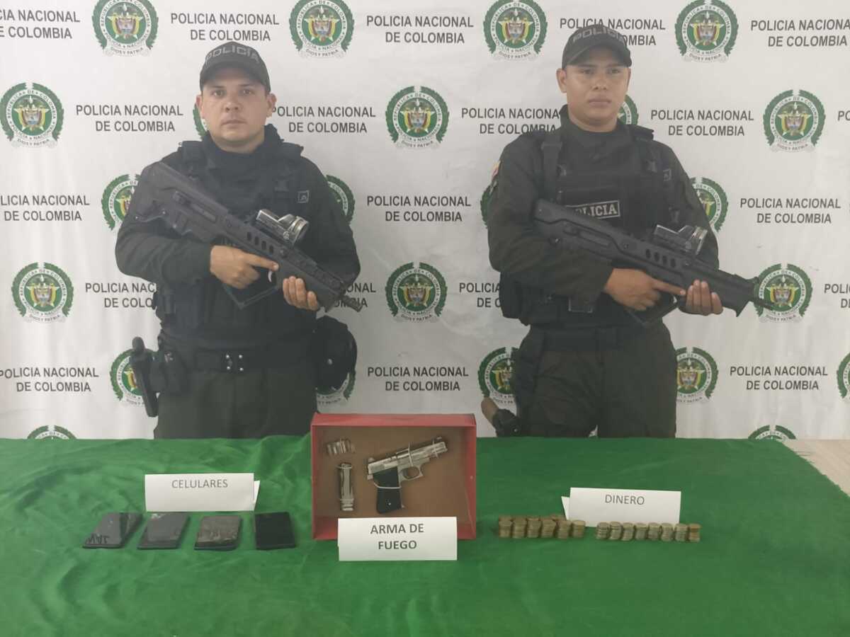 Policía captura a ladrón que disparó durante asalto en banco de Codazzi