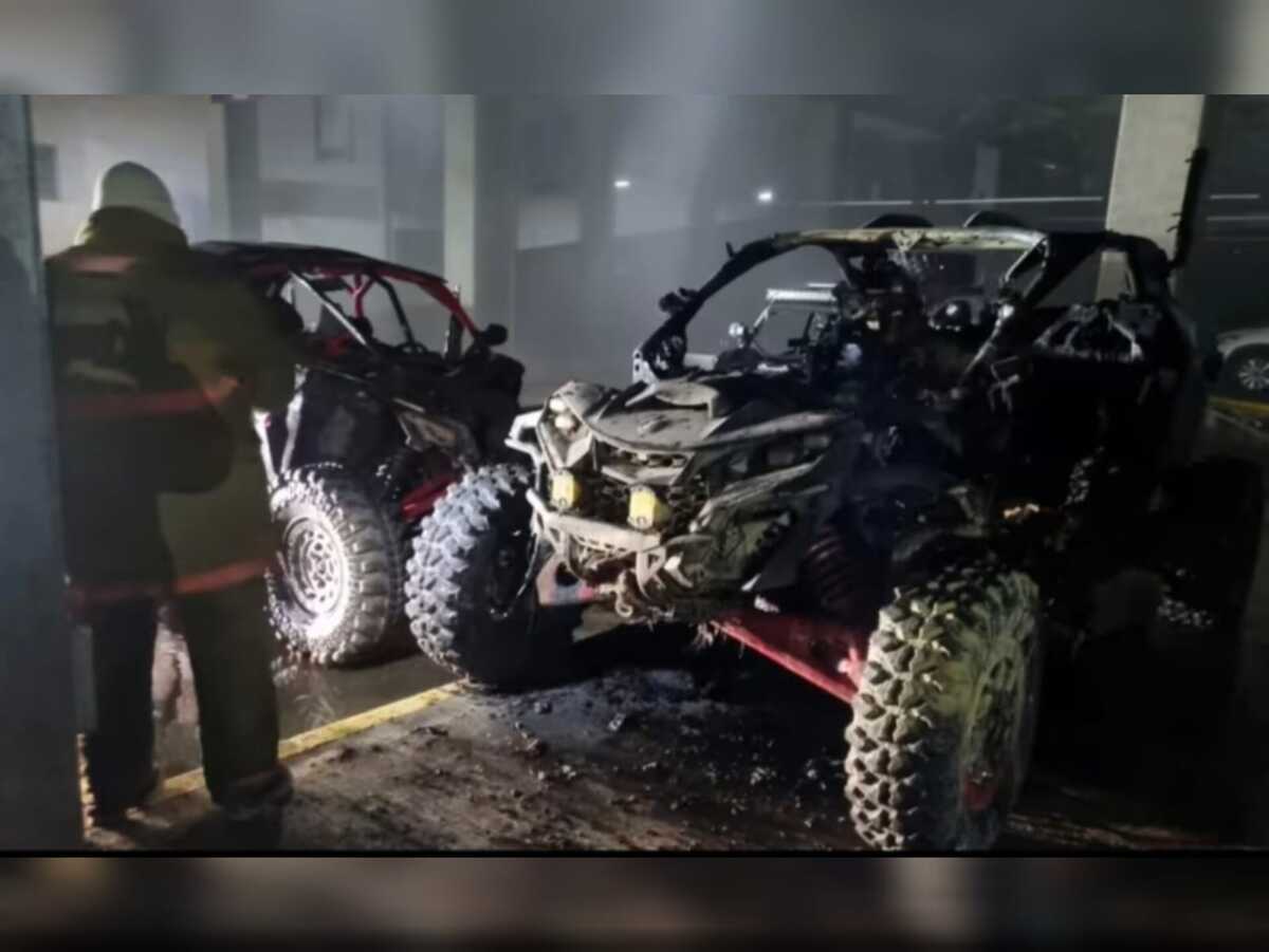 Lo que se sabe del incendio que afectó tres vehículos en centro comercial Guatapurí 