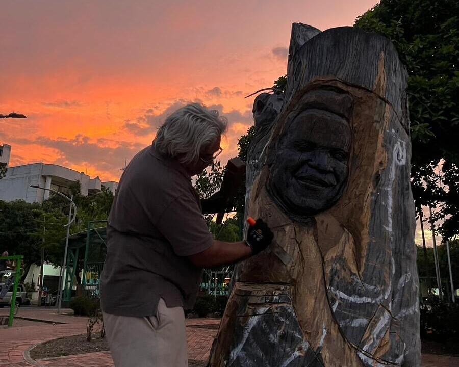 “Los caminos de la vida” toman forma: escultura de Omar Geles alcanza su etapa final en Valledupar