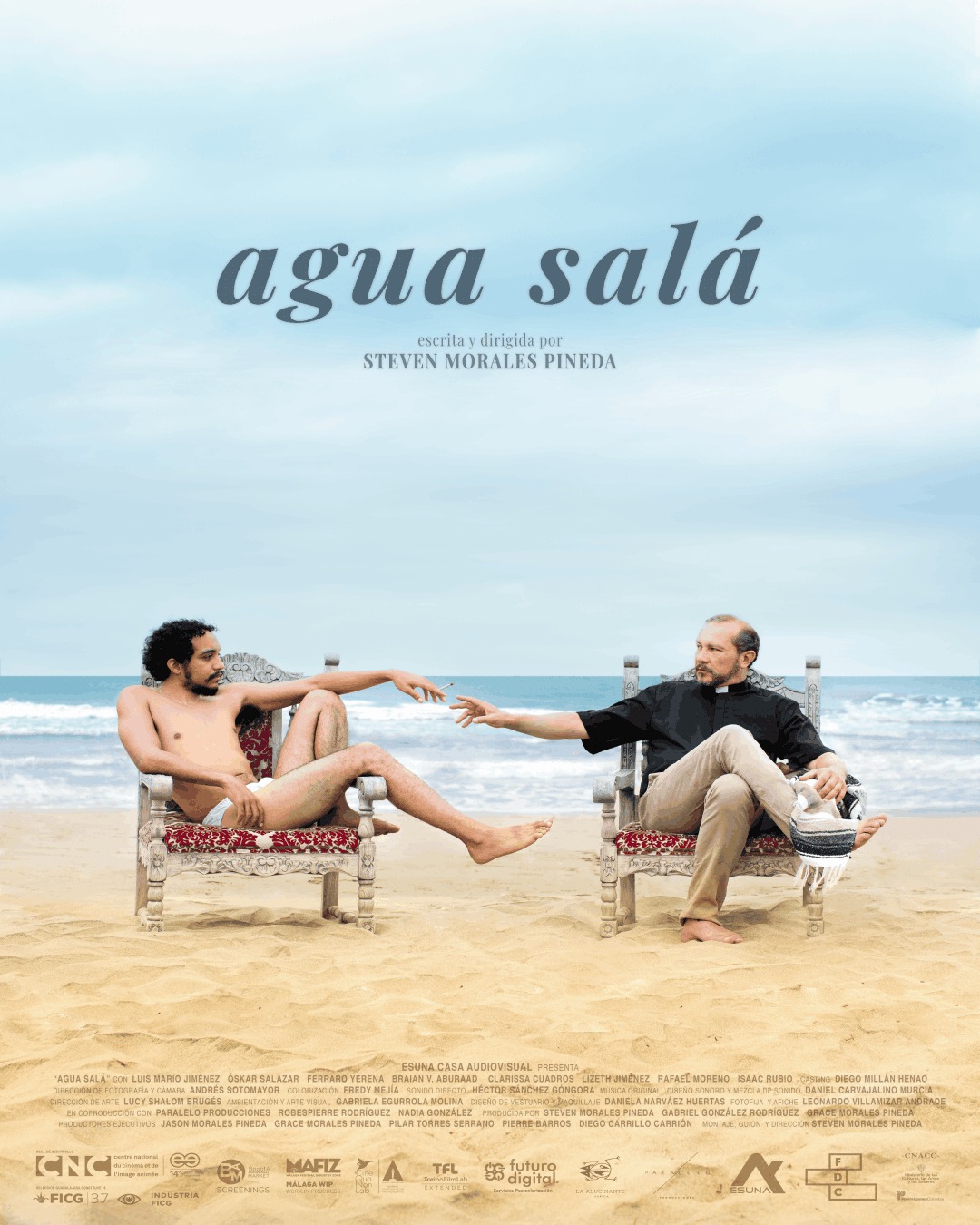 Portada promocional de “Agua Salá”, ópera prima del director Steven Morales Pineda. Foto: Agua Salá.