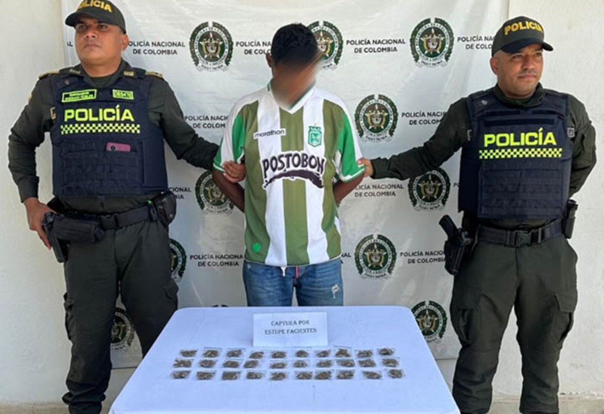 Hombre fue capturado con droga para comercializar en el municipio de El Paso
