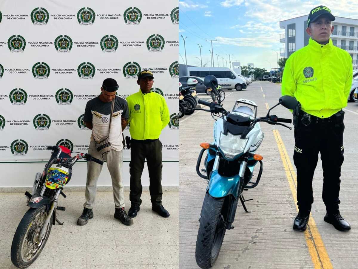 Recuperan dos motocicletas robadas en operativos en Valledupar