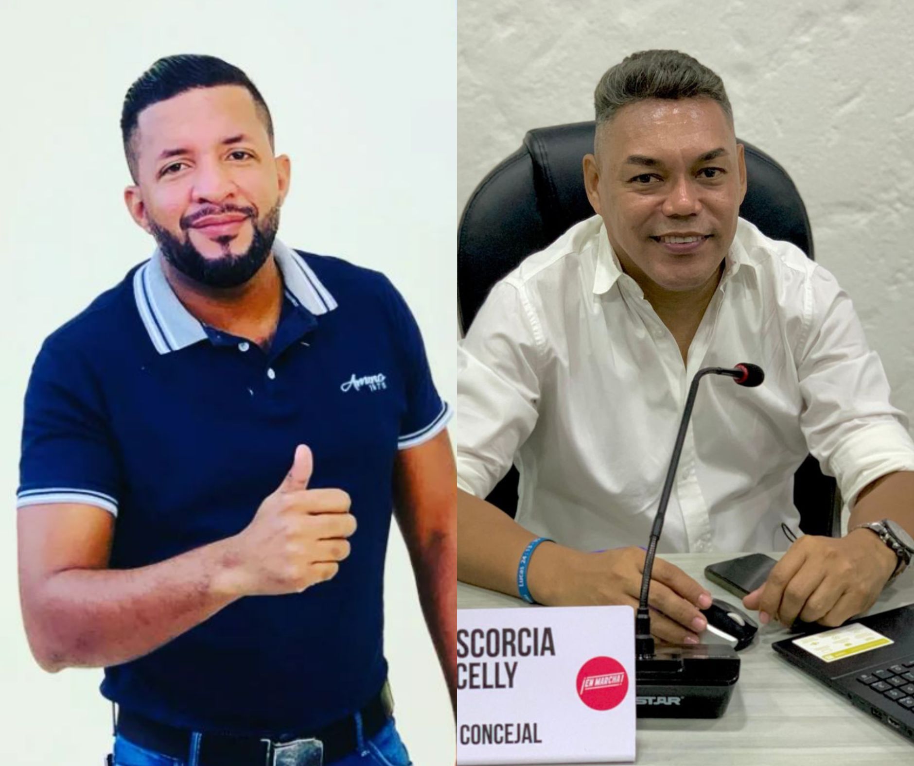Diego Viveros y Carlos Escorcia, concejal de Valledupar.