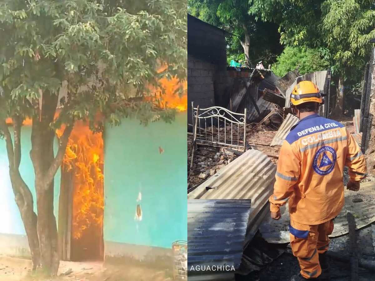 Hombre habría incendiado la casa de su expareja con tres menores dentro en Aguachica