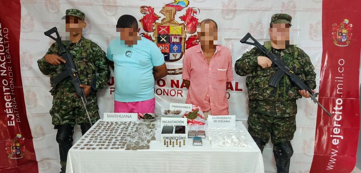 Golpe al Clan del Golfo: captura de dos hombres y drogas incautadas en Bosconia