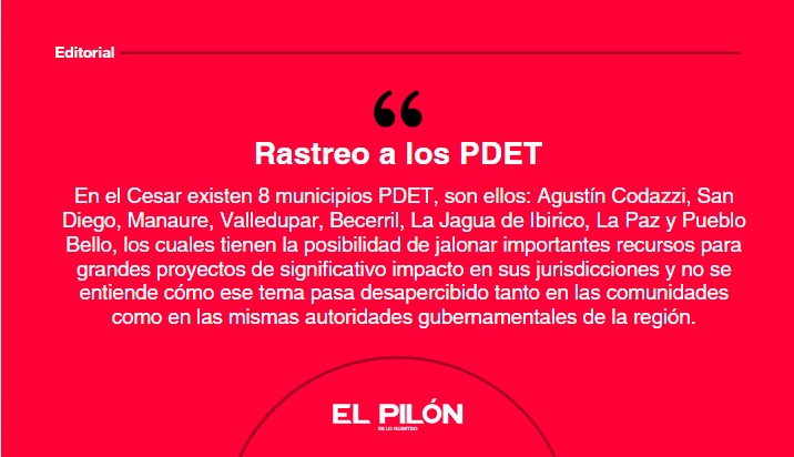 Rastreo a los PDET