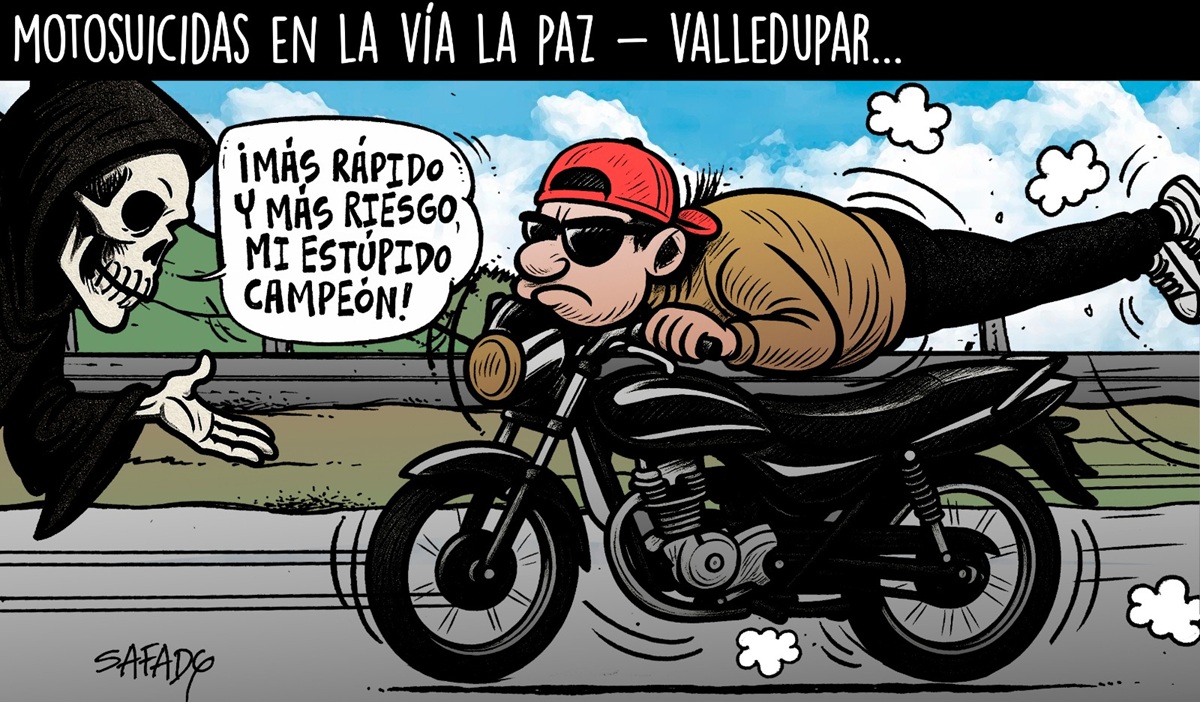 Motosuicidas en la vía La Paz – Valledupar