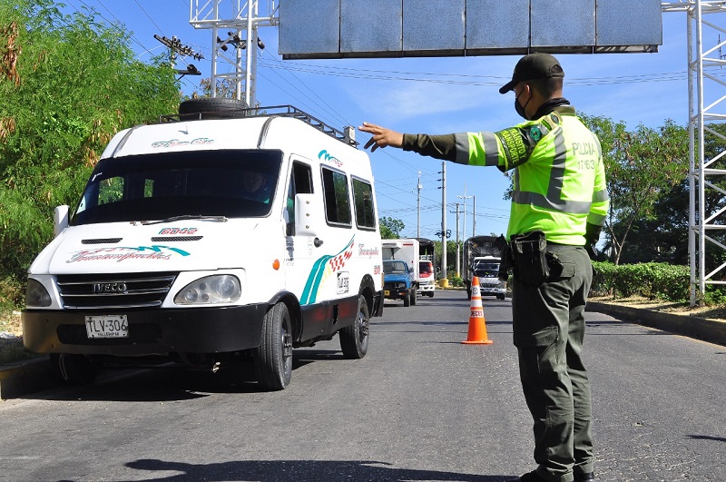 Policía Nacional volverá a realizar controles de tránsito en las calles de Valledupar