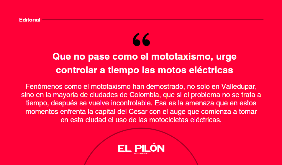 Que no pase como el mototaxismo, urge controlar a tiempo las motos eléctricas