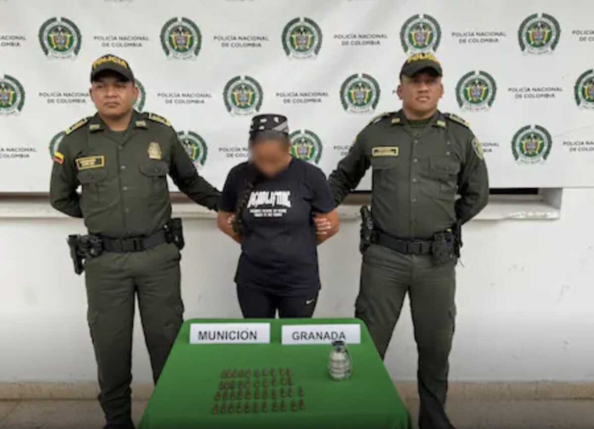 Capturan a mujer del Clan del Golfo en La Gloria con granada y municiones