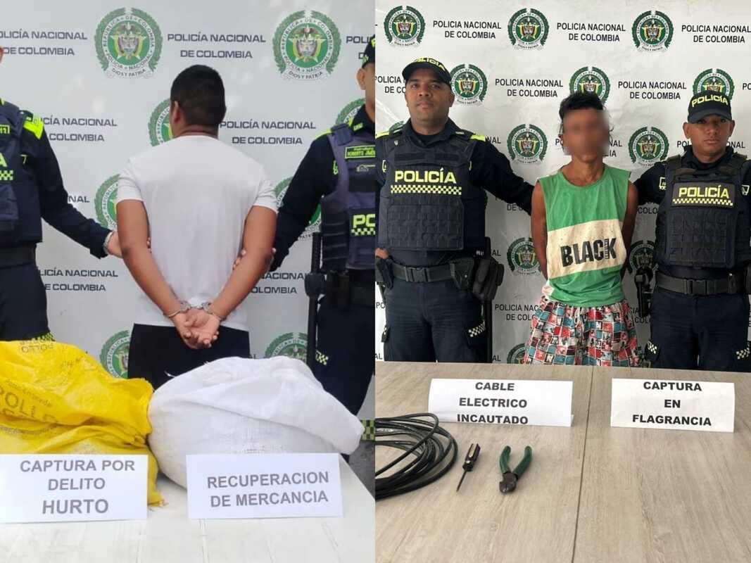 Capturan a dos hombres por hurto en Manaure y Codazzi, Cesar