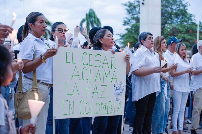 Valledupar encendió una vela por la paz de Colombia