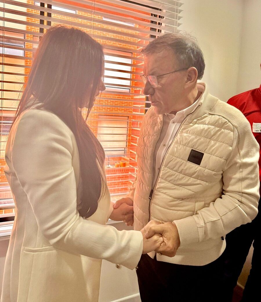 Katia Ospino y Roy Barreras, en un encuentro en Bogotá.