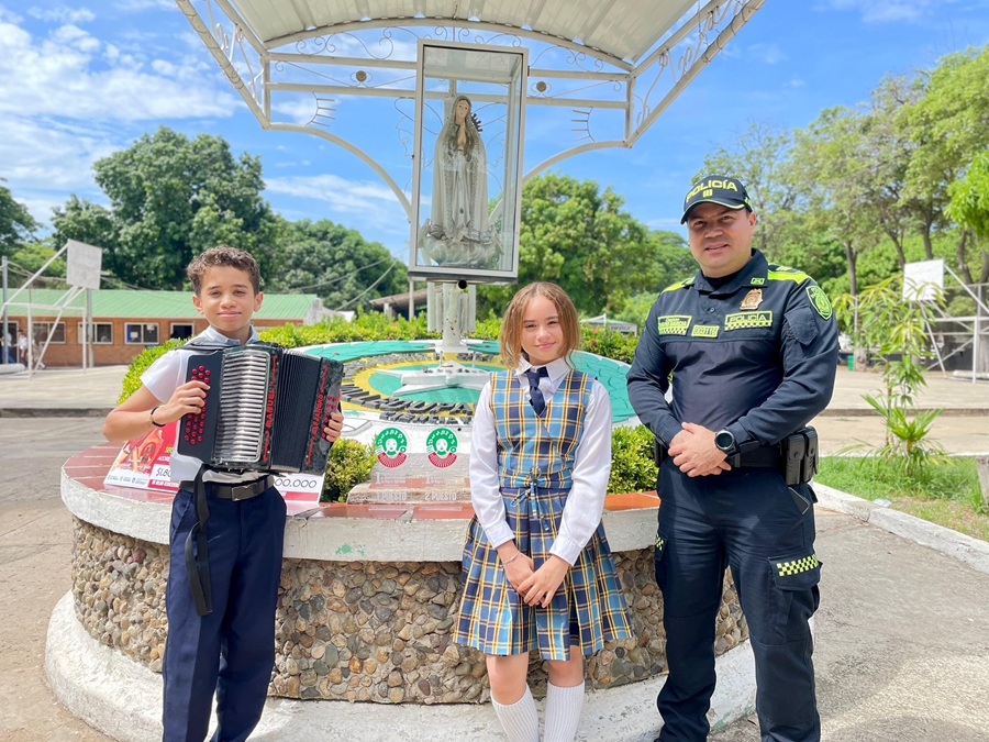 Manuel Alejandro y María Juliana Díaz, promesas del vallenato que enaltecen el colegio Nuestra Señora de Fátima en Valledupar