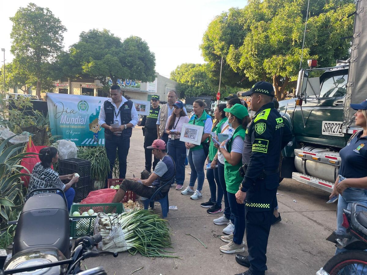 Identifican a tres menores trabajando en Mercabastos durante jornada contra el trabajo infantil en Valledupar
