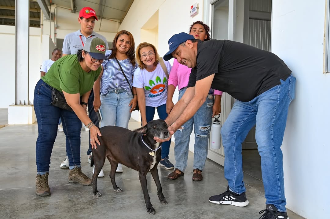Funcionarios de la Alcaldía de Valledupar y miembros del Comité Facilitador durante la inspección al Centro de Bienestar Animal. Foto: Alcaldía de Valledupar.