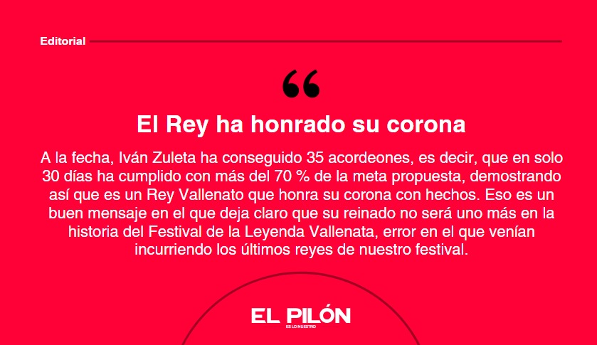 El Rey ha honrado su corona