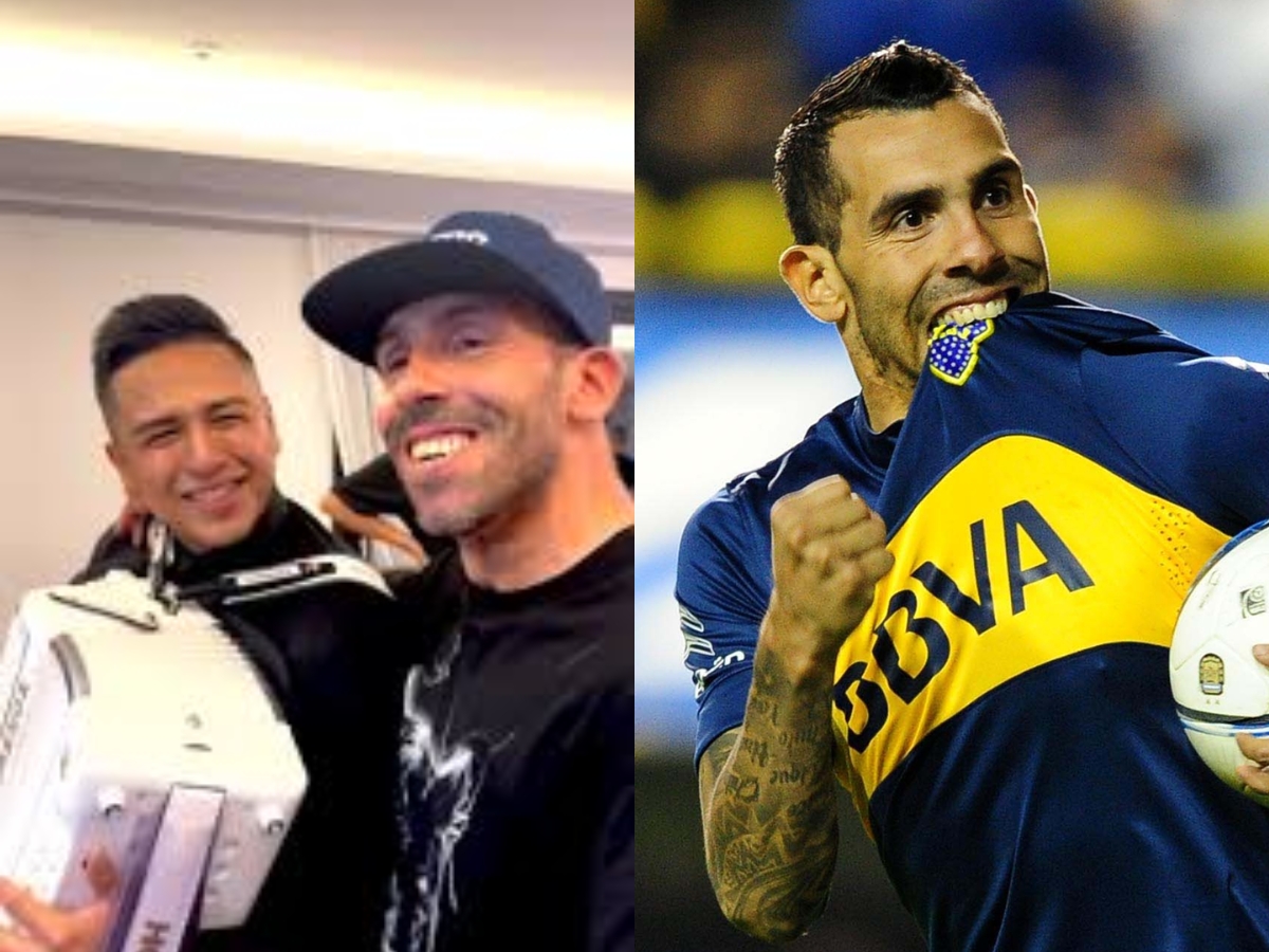 ¡Un campeón de Champions al ritmo del vallenato! Carlos Tévez es visto disfrutando de las notas del acordeón