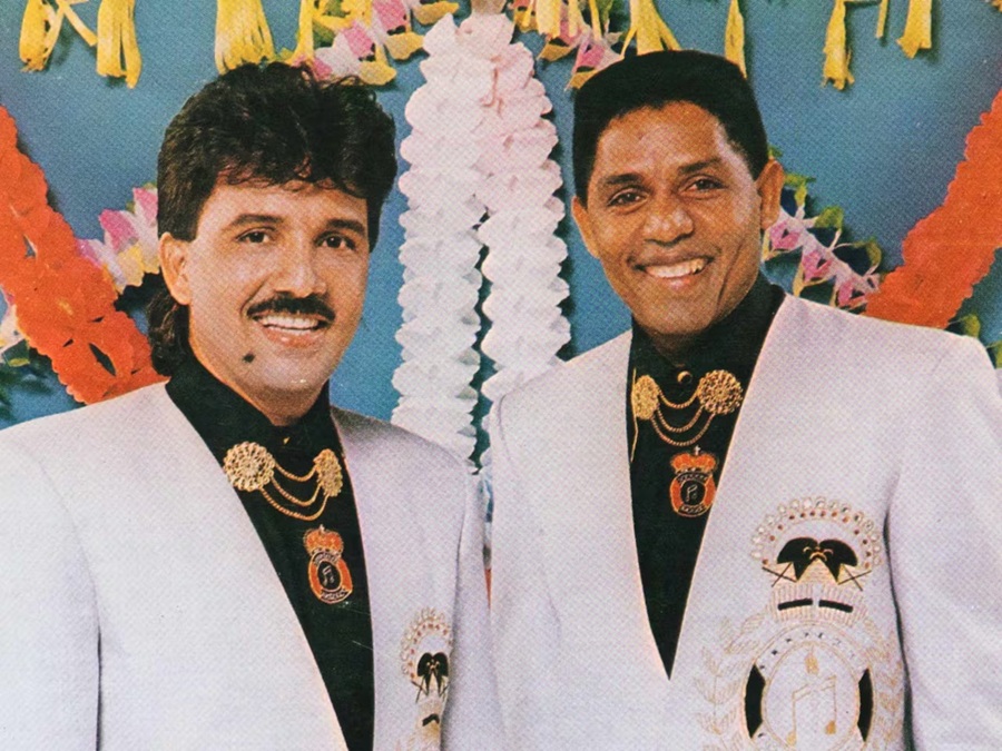 Rafael Orozco e Israel Romero, fundadores de la agrupación vallenata Binomio de Oro de América. FOTO: CORTESÍA.