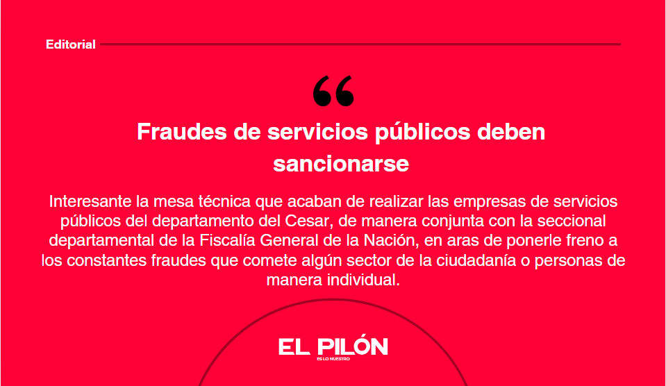 Fraudes de servicios públicos deben sancionarse