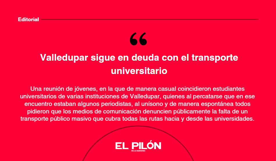 Valledupar sigue en deuda con el transporte universitario