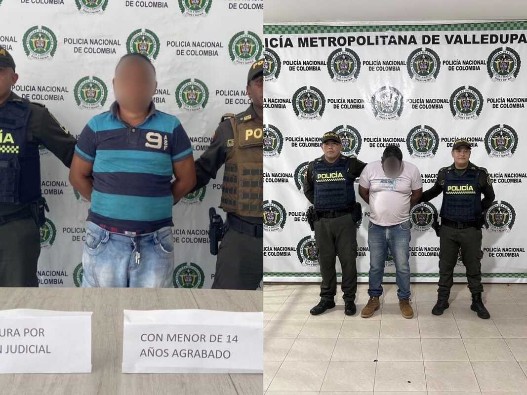 Capturan a dos hombres por abuso sexual a menores en Valledupar y Codazzi: uno cayó en flagrancia