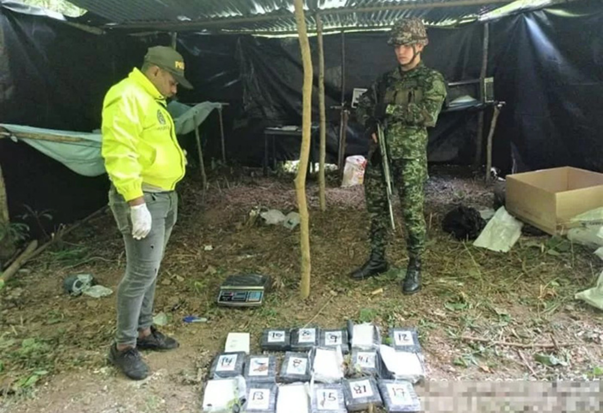 Ejército y Policía desmantelan laboratorio de cocaína del Clan del Golfo en San Alberto, Cesar
