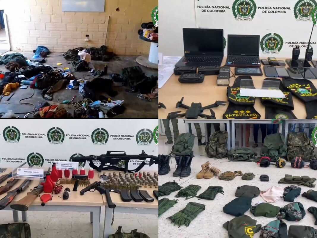 Destruyen centro de explosivos del Clan del Golfo y capturan a nueve presuntos integrantes en zona rural de Valledupar